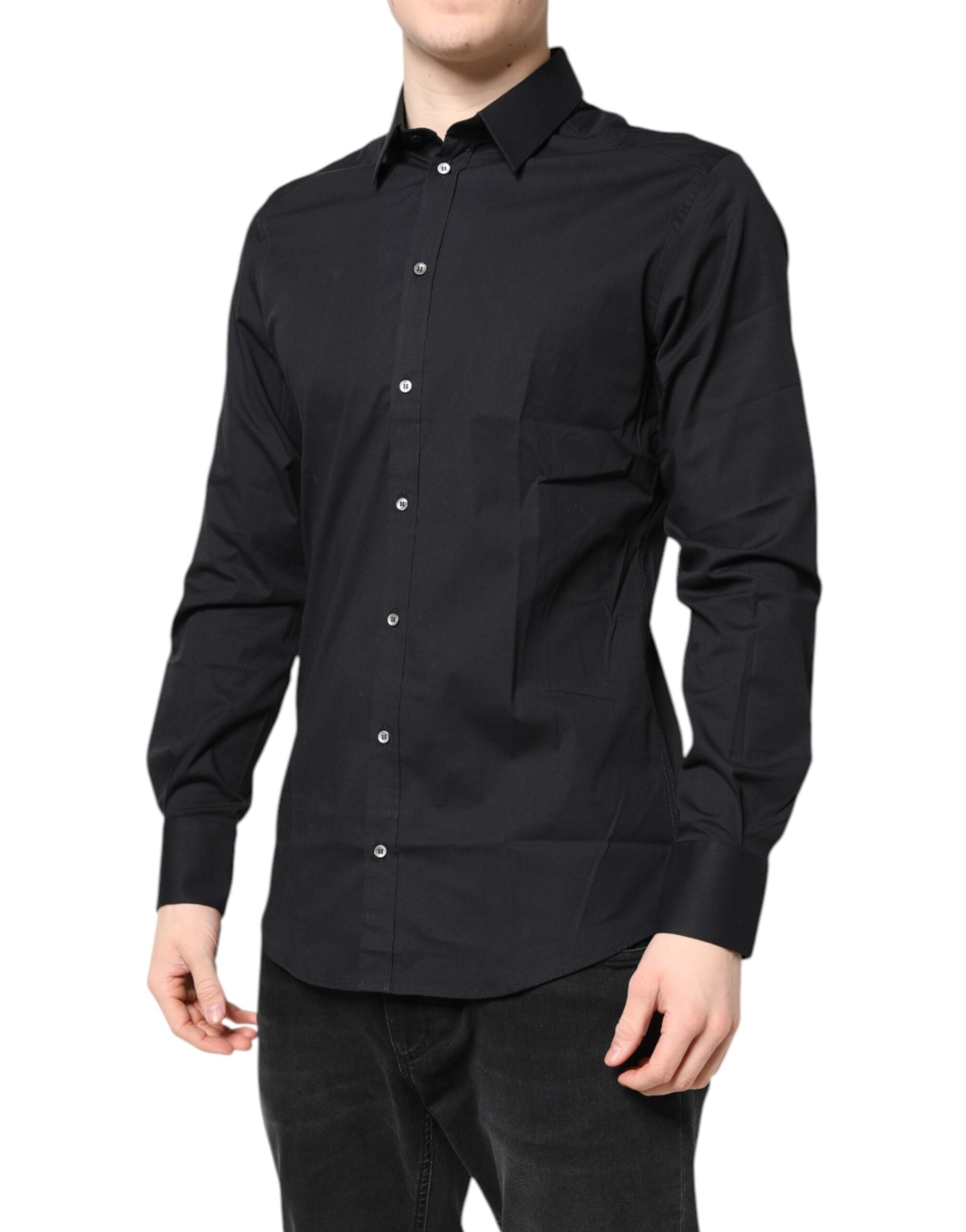 Dolce & Gabbana Black GOLD long-sleeved cotton shirt